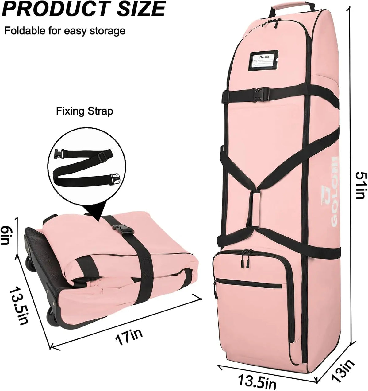 Airline Golf Club Travel Bag, Golf Travel Carrier for Air Travel