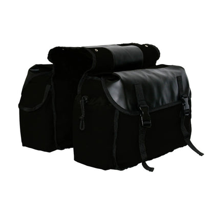 Motorbike Large Capacity Saddle Bag Motorcycle Riding Travel Canvas Waterproof Panniers Box Side Tools Bag Pouch