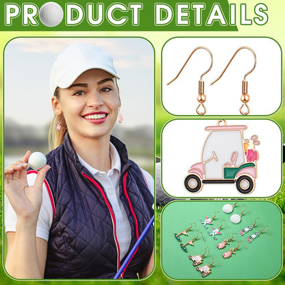 Women's Earrings, 6 Pairs | Golf Game Earrings as a Gift