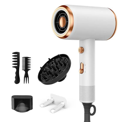 Hair Dryer with Diffuser Blow Dryer Comb Brush 1800W Ionic Hair Dryers with DiffuserConstant Temperature Hair Care Without Dama