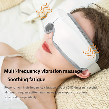 Music and heat therapy eye massager, air compression massage, enjoy human hand massage techniques, suitable for men and women, best gift