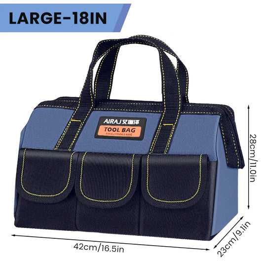 18 Inch Multifunctional Tool Bags 1680D Oxford Cloth Electrician Bags Waterproof and Wear-Resistant High Capacity Storage Bags