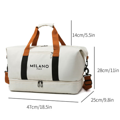 Stylish Color-Block Handbag/Shoulder Bag/Crossbody Bag – Large-Capacity, Versatile, and Lightweight Travel & Fitness/Sports Bag for Men and Women