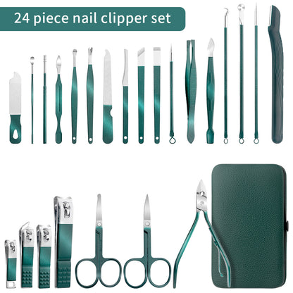 Stainless Steel Nail Clippers and Pedicure Scissors Set - Portable Manicure and Pedicure Tools Nail Clippers Set