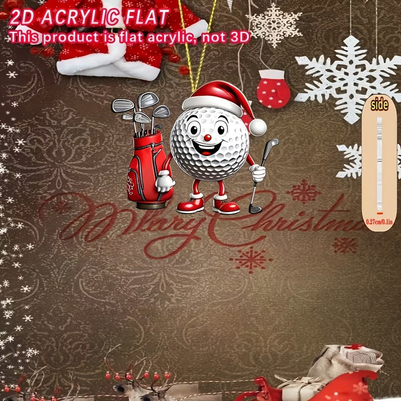 1pc Exquisite and beautiful atmospheric golf cartoon character decorative ornament, Christmas tree decoration, holiday artwork