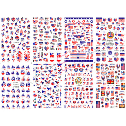 American Independence Day Nail Art Stickers & Decorations