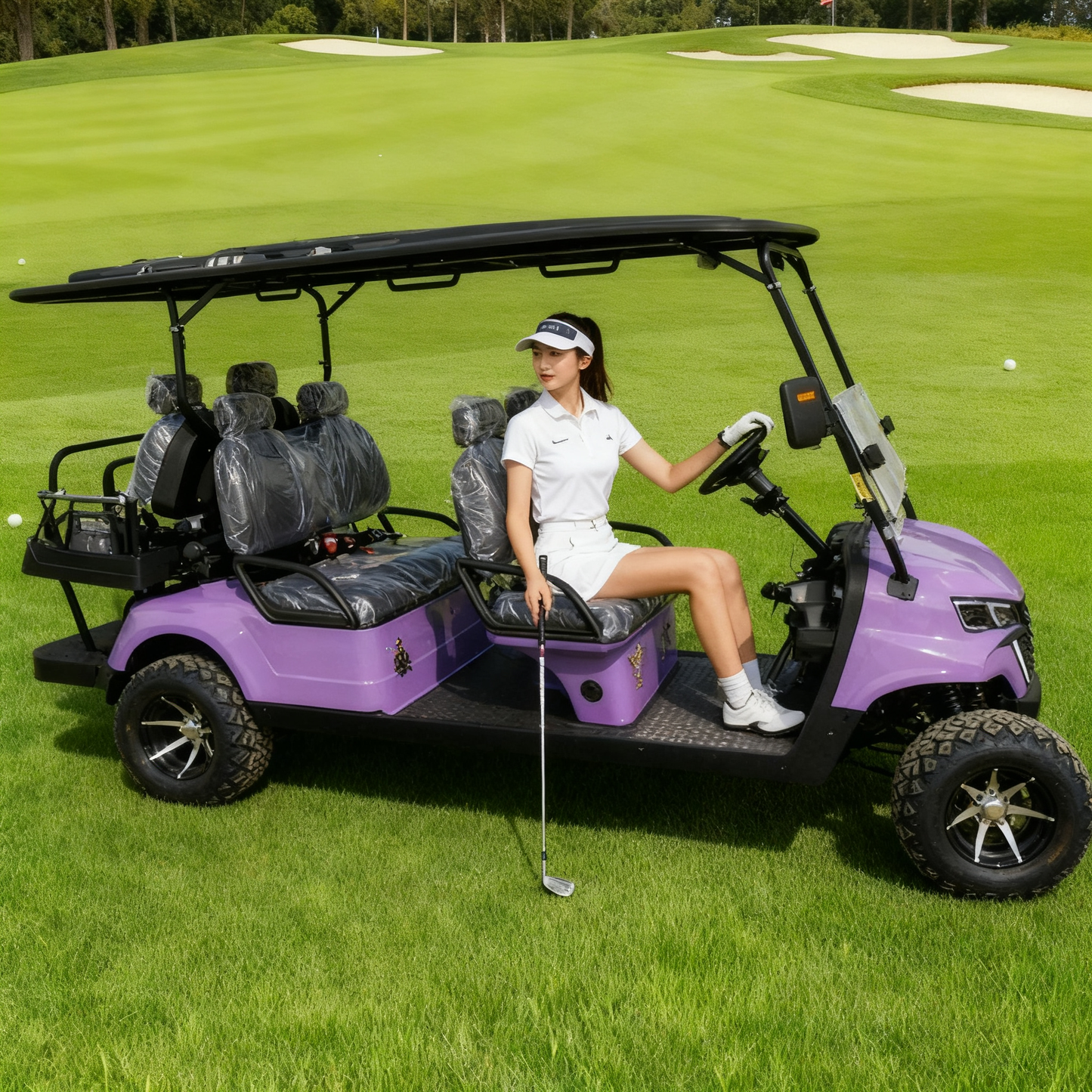4-Seater Electric Four-Wheel Golf Cart | Hotel And B&B Reception Vehicle | Scenic Area Tour Vehicle