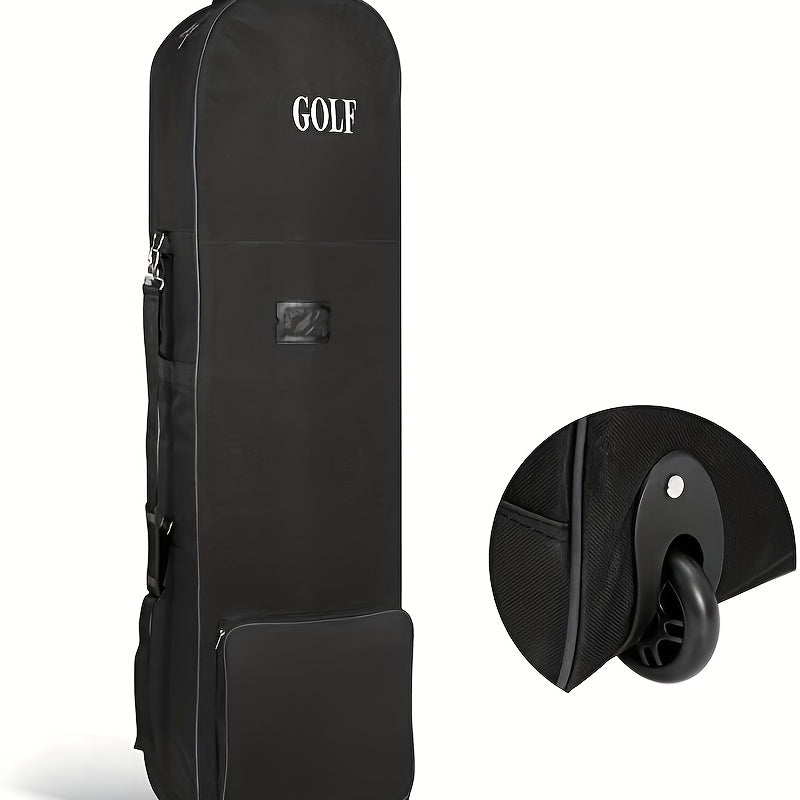 Collapsible Golf Club Travel Bag with Wheels and Detachable Shoulder Strap – Ideal for Air Travel; Perfect Gift for Holidays