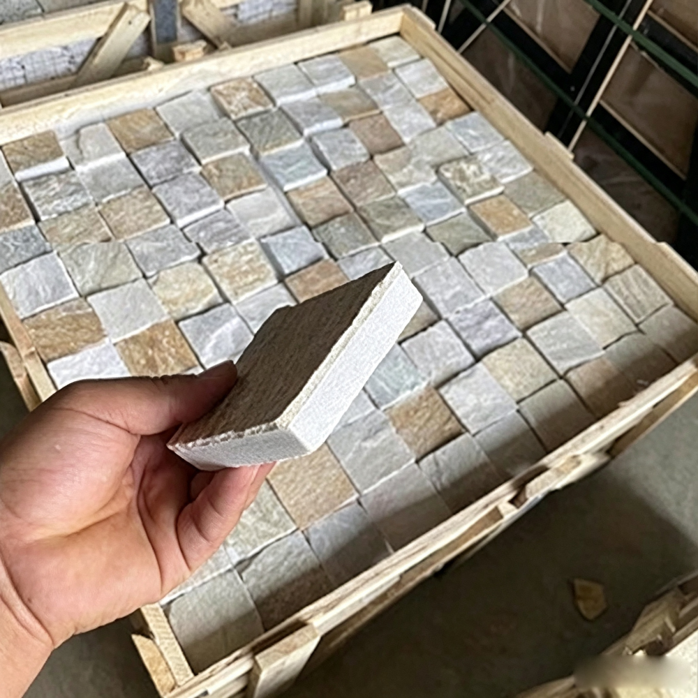 Natural stone small square bricks for outdoor courtyards and terraces, non-slip and wear-resistant floor tiles