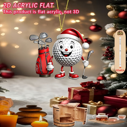 1pc Exquisite and beautiful atmospheric golf cartoon character decorative ornament, Christmas tree decoration, holiday artwork
