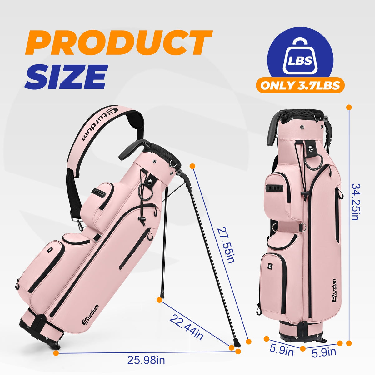 Lightweight Golf Stand-up Tote Bag with Three-way Dividers | Suitable for Driving Range and Golf Courses