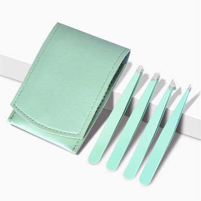 Eyebrow Tweezer Colorful Hair Beauty Fine Hairs Puller Stainless Steel Slanted Eye Brow Clips Removal Makeup Tools