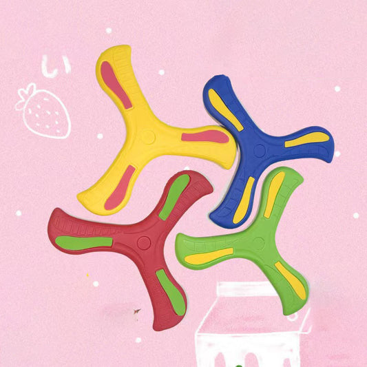 1/2/3pcs Children Boomerang Soft Three-leaf Cross Adult-kids Interactive Outdoor Toy Early Education Puzzle Decompression Gift