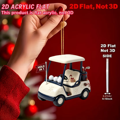 1pc Exquisite and Stylish Decorative Hanging Ornament for Golf Carts – Perfect for Christmas Trees | Room Decor | Gifts | and Holiday Art