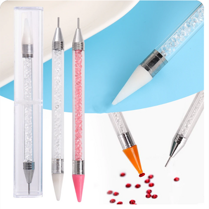 1-Piece Crystal Double-Headed Rhinestone Picker Pen
