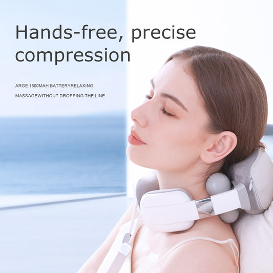 New upgraded neck and shoulder massager, multi-position hot compress shawl massager, imitation acupressure kneading, deep relaxation of trapezius muscles, pain relief, suitable for waist, arms and legs