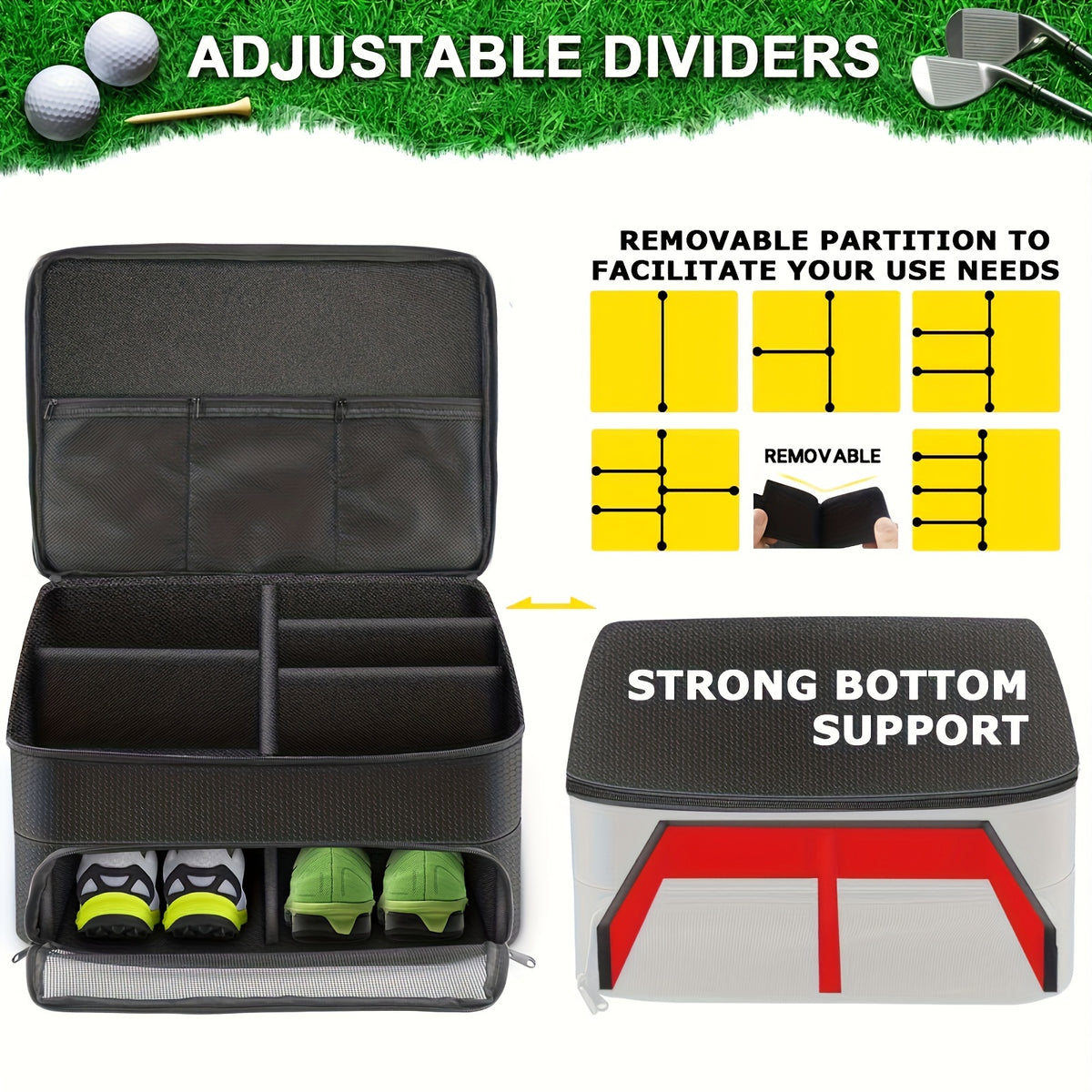 High-Quality Golf Ball Case: Golf Ball Storage Box, Golf Accessories, Golf Equipment - Oxford Fabric
