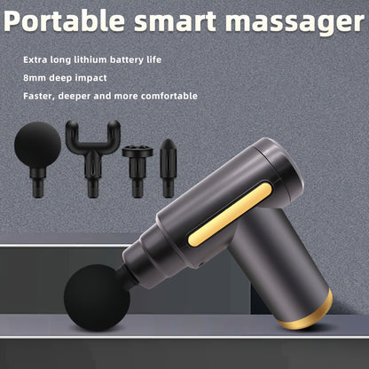 Portable digital fascia gun, convenient electric massager, six-speed adjustable LED display, silent and long-lasting