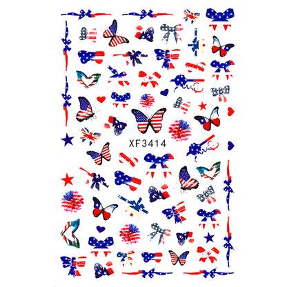 American Independence Day Nail Art Stickers & Decorations