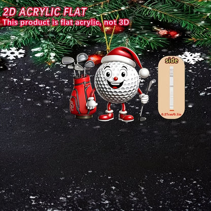 1pc Exquisite and beautiful atmospheric golf cartoon character decorative ornament, Christmas tree decoration, holiday artwork