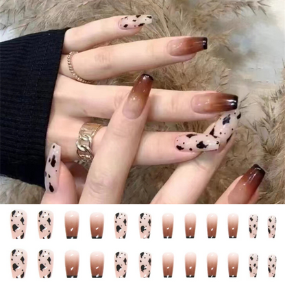 24-Piece Long Removable Press-On Nail Art | Fashion-Forward False Nails