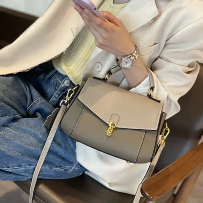 Genuine Leather Women's Bag New Trendy All-match Messenger Shoulder Bag Ladies Fashion First Layer Cowhide Handbag High Quality