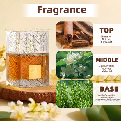 Perfume Eau de Toilette Spray Original Arabic Perfume Aromatic Spicy Perfume for Women and Men