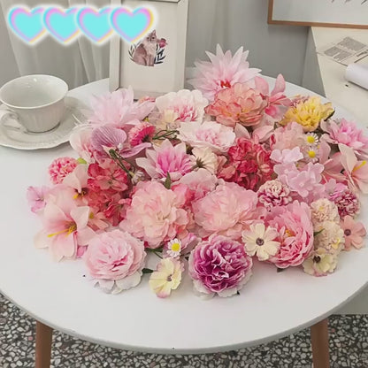 20/50 Pcs Pink Mini Artificial Silk Flowers | Roses & Daisies | DIY Craft/Wedding/Party/Wreath/Home Decor