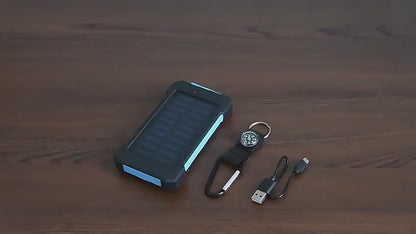 80000mAh Large Capacity Solar Power Bank | Portable with Lanyard | Compass | External Battery for Outdoor Camping | Fast Charging