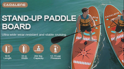 10' INFLATABLE STAND UP PADDLE BOARD | PREMIUM SUP ACCESSORIES | NON-SLIP COMFORT DECK | FOR YOUTH & ADULTS